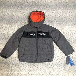 Nautica Boys Fleece Lined Hooded Bubble Jacket